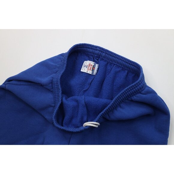 Vtg 90s Streetwear Mens XL Faded Blank Heavy Sweatpants Joggers Royal Blue USA - Picture 8 of 13